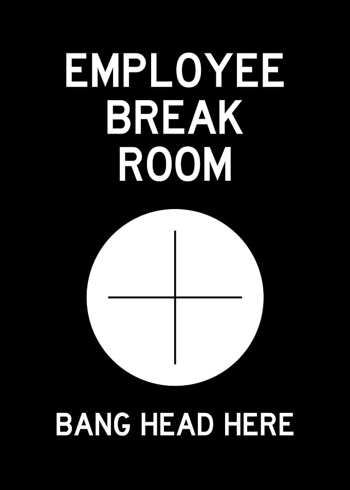 EMPLOYEE BREAK ROOM BLACK