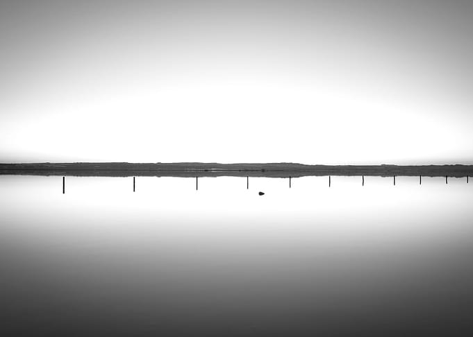 Black and white landscape