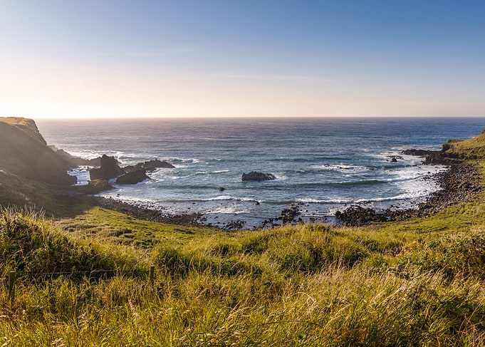 Irish sunset bay
