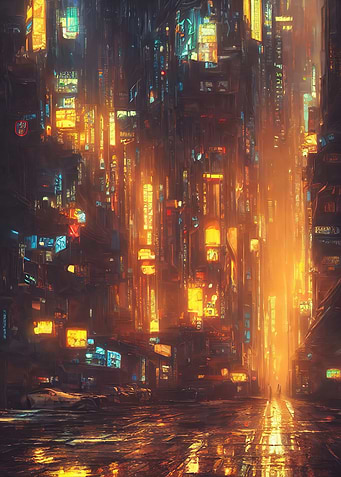 cyberpunk city