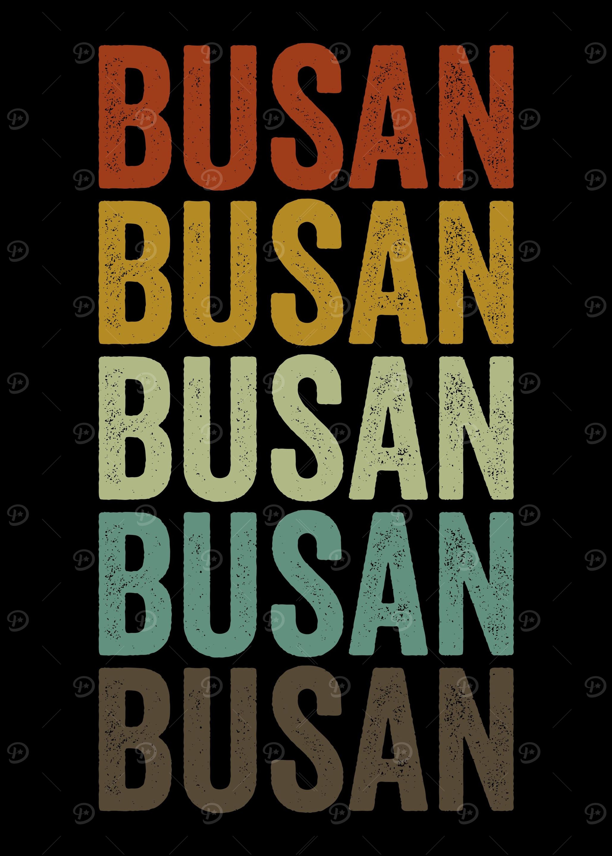 Busan South Korea Retro