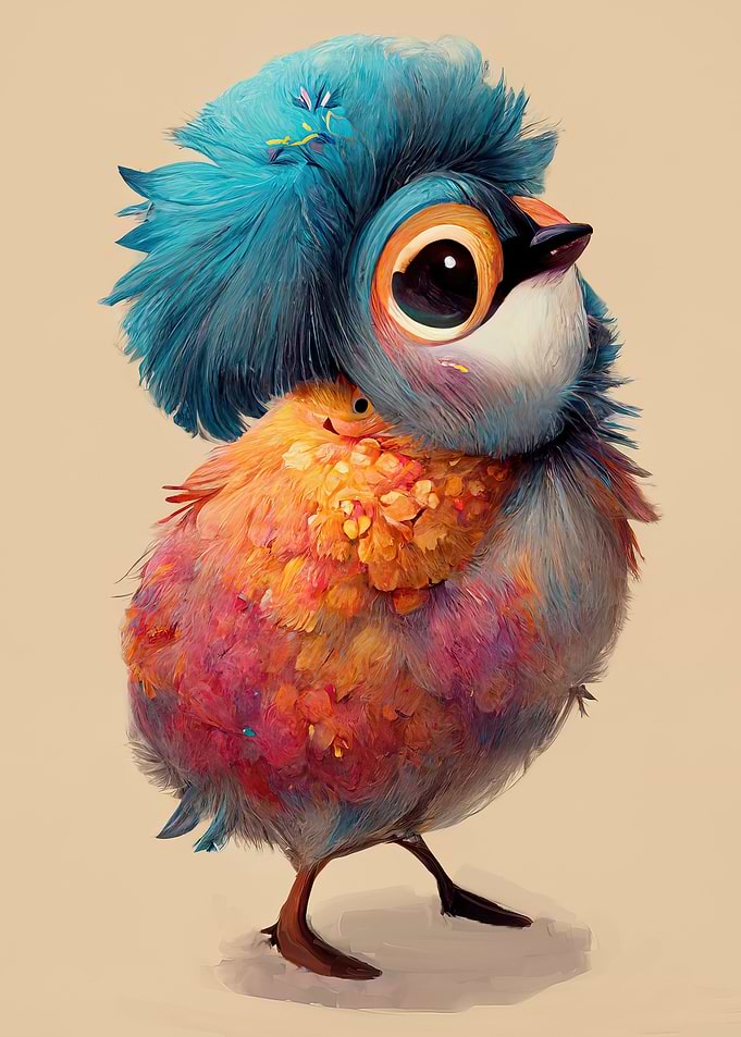 Fancy young bird