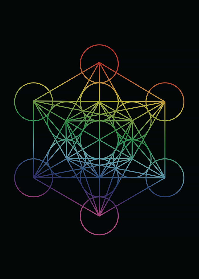 Metatron Cube Rainbow