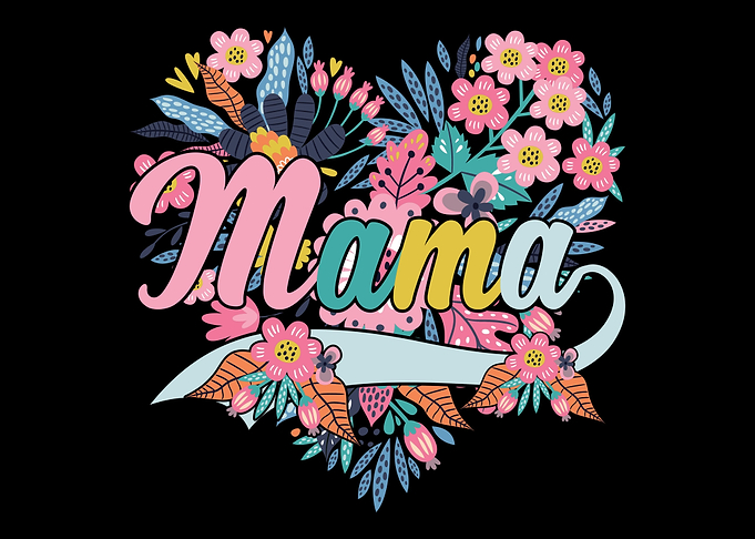 Mama Colorful Flowers