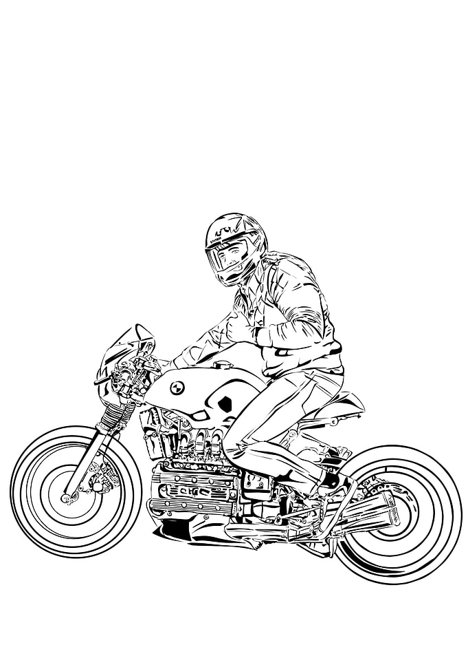 Motorcycle and the rider