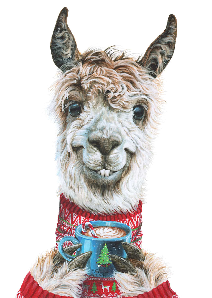 Llama Latte Christmas