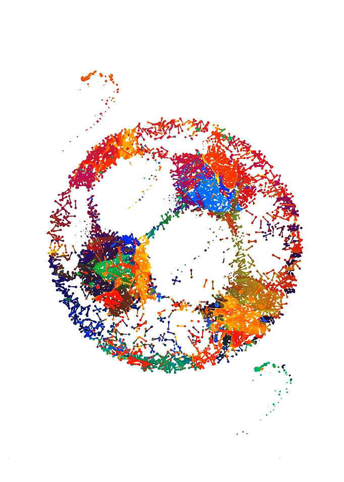 Watercolors Soccer ball