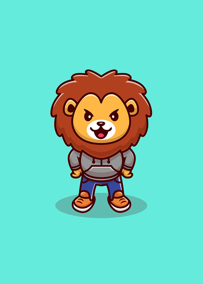 Cute lion mascot