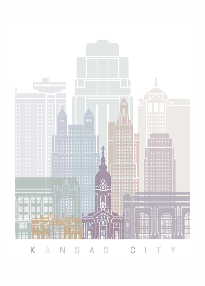 KANSAS CITY SKYLINE POSTER