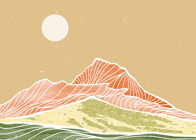 Abstract Mountain art