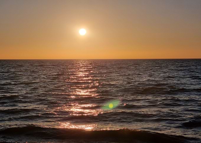 Sunset over sea