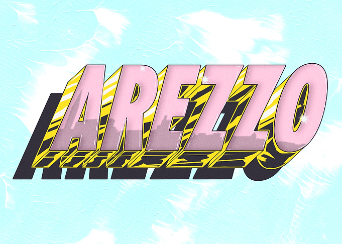 Arezzo Retro Text Art