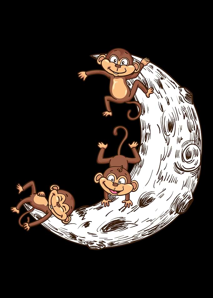 Monkey Jungle Apes Moon