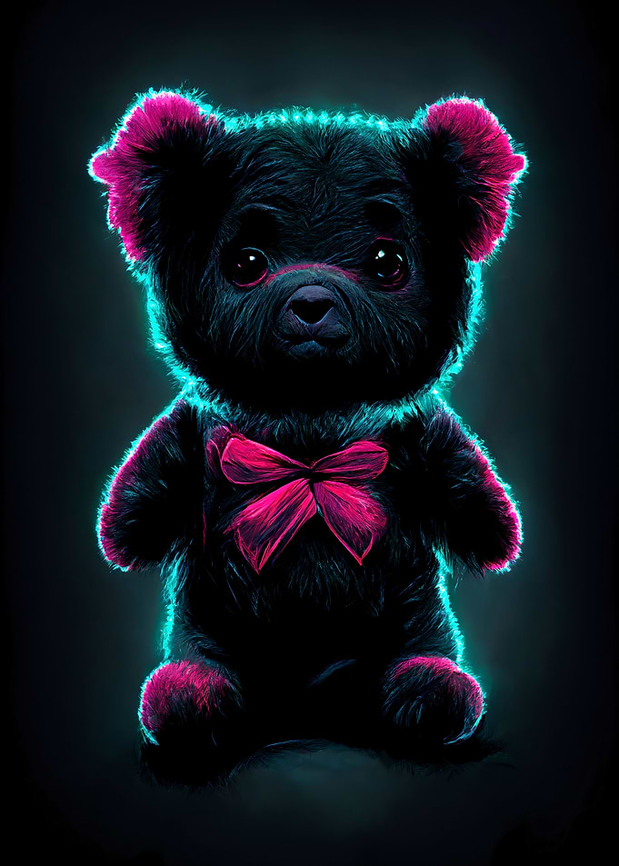 Dangerous Neon Teddy Bear