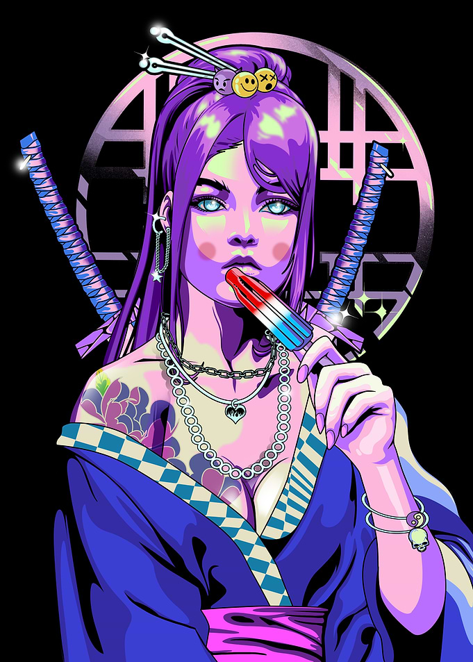 Ice Bomb Pop Geisha