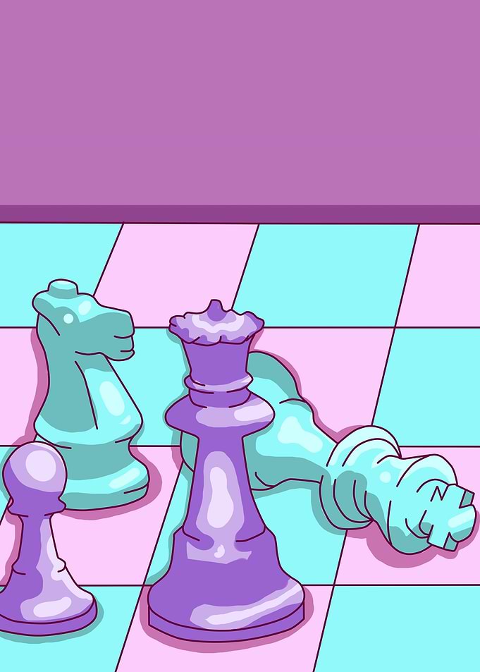 chess puzzle vaporwave