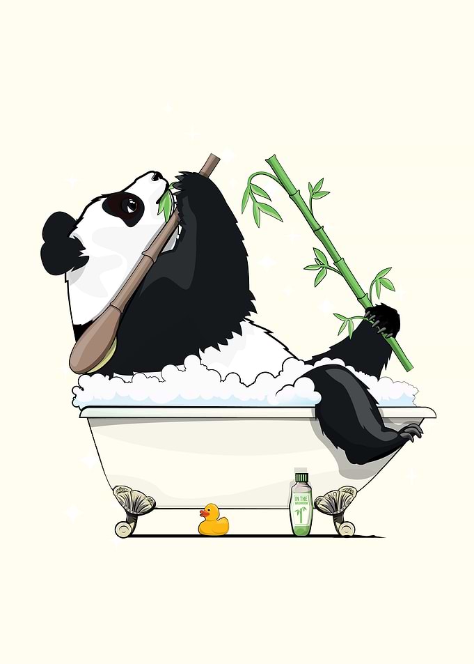 Panda Bear in the Bath