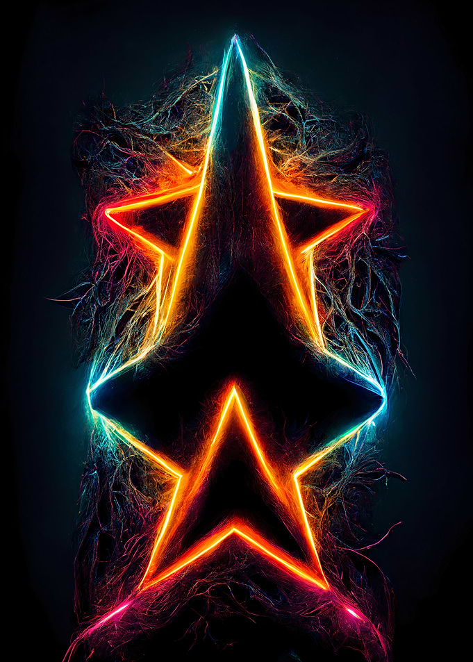 Neon Star Rocket