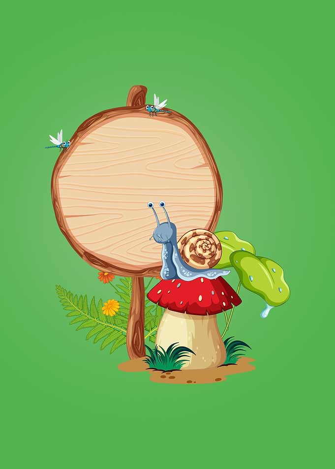 Snail on mushroom