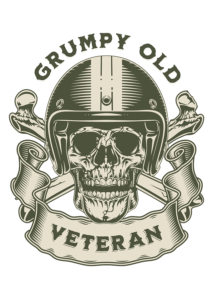 Grumpy Old Veteran WHITE