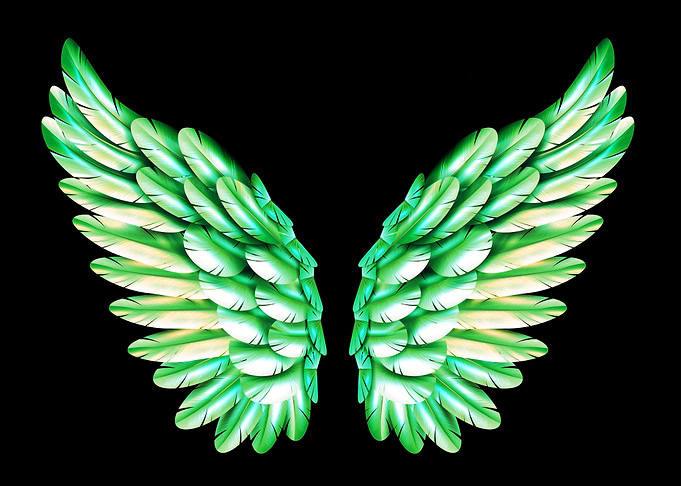 glowing wings