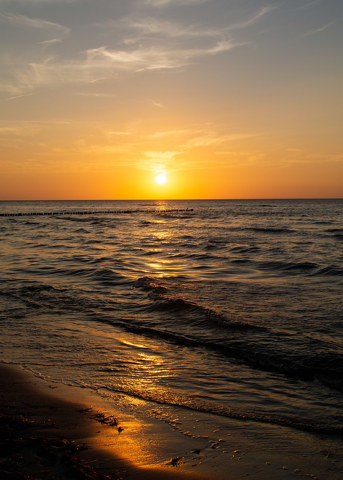 Sunset over the sea