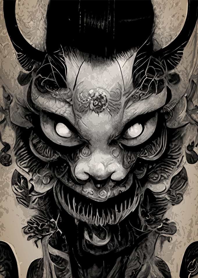 Japanese Yokai Dark Art