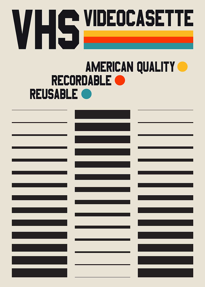 VHS Advertisement Poster