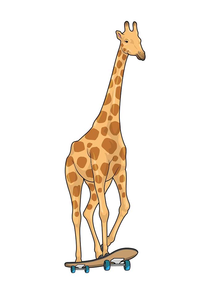 Giraffe Skater Skateboard