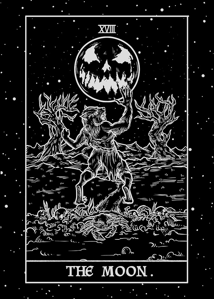 The Moon Tarot Card Shadow