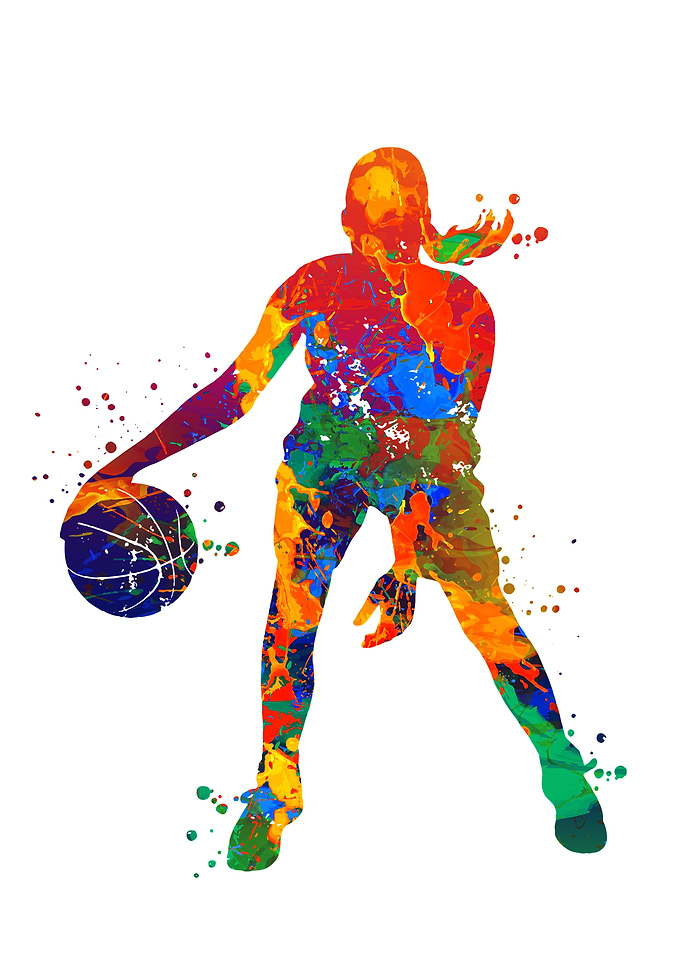 Watercolor Basketball