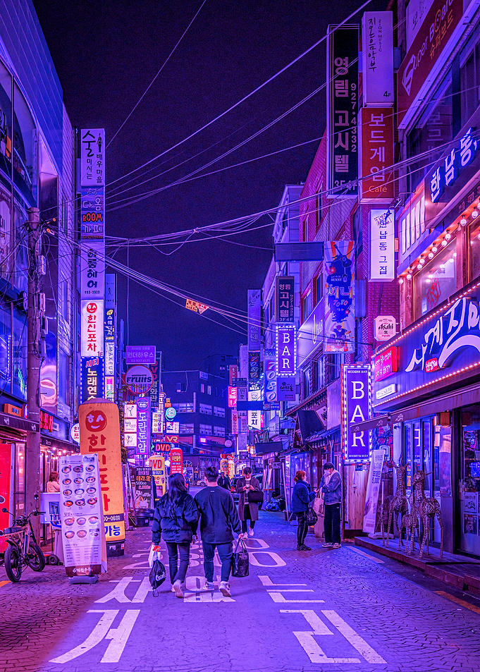 cyberpunk tone blue