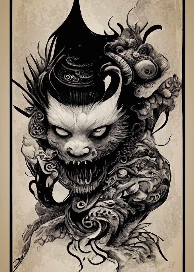 Japanese Demon Dark Art