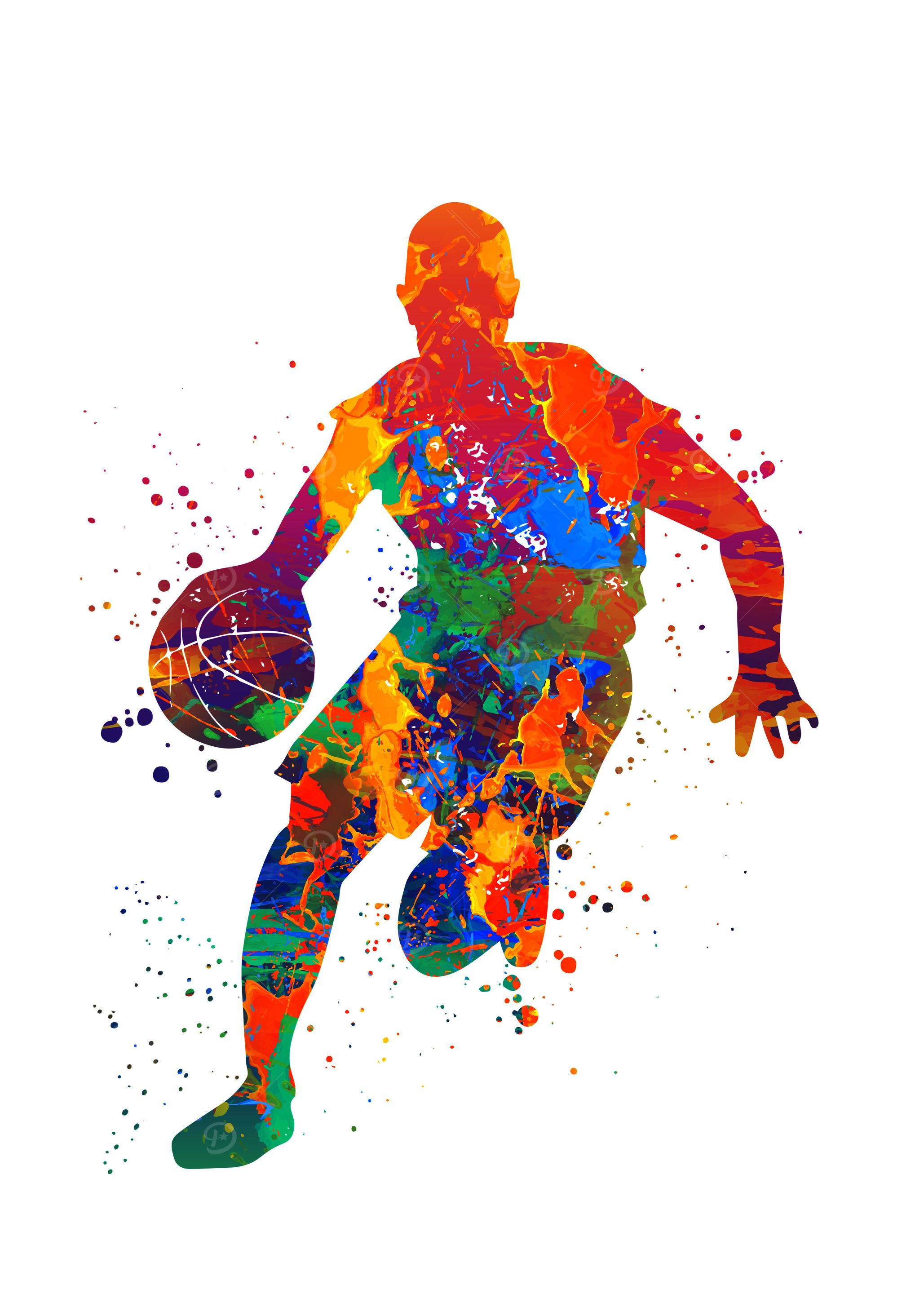 Watercolor Basketball