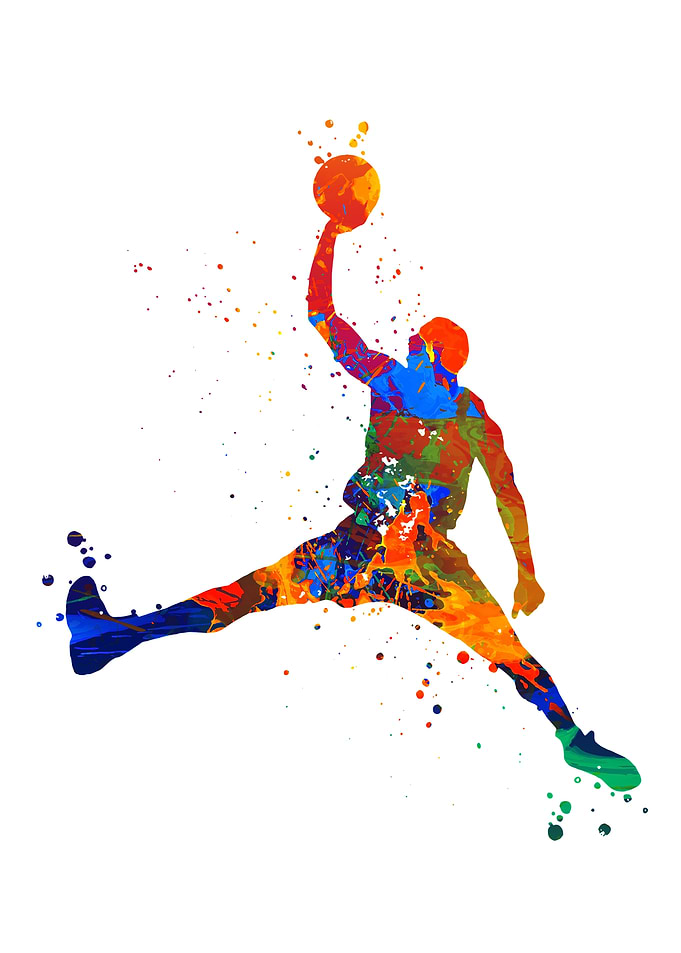 Watercolor Basketball
