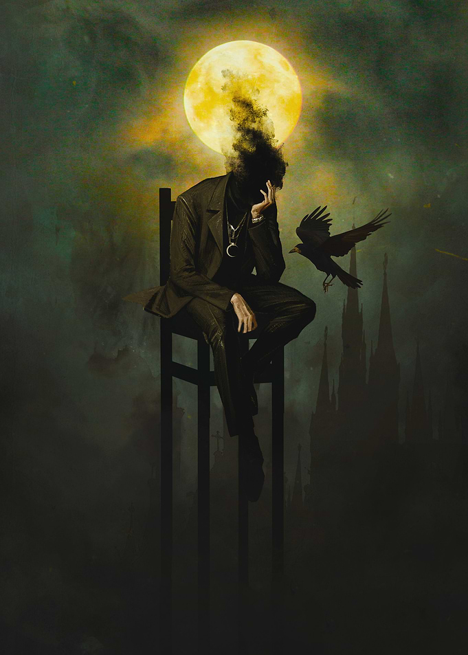 Stray shadow metal poster