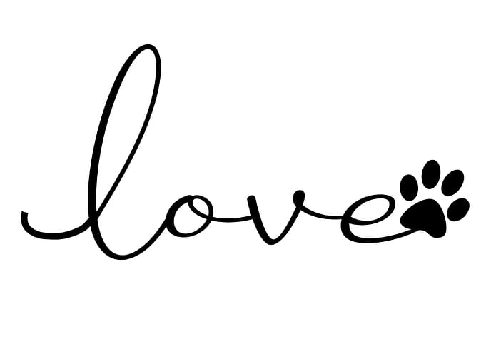 Love Paw Print Dog lovers