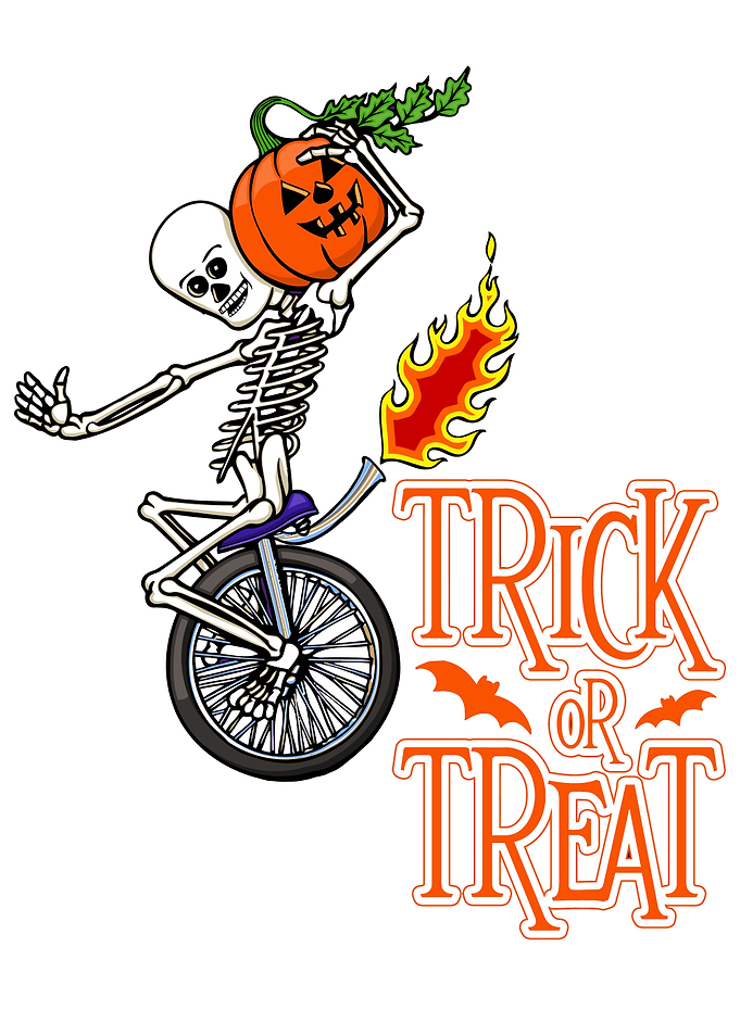 cartoon skeleton halloween
