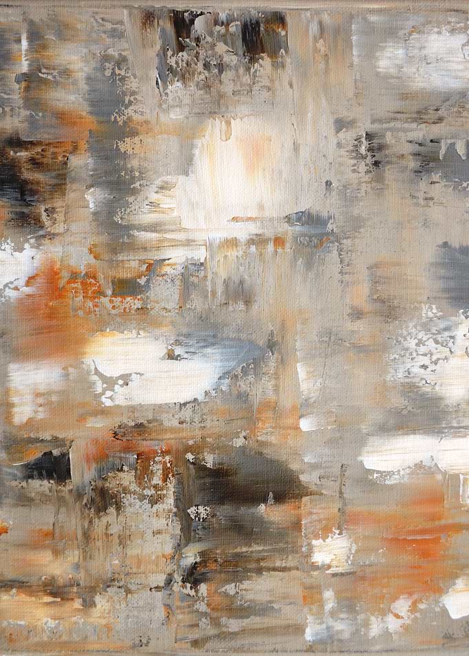Grey Beige Acrylic Art