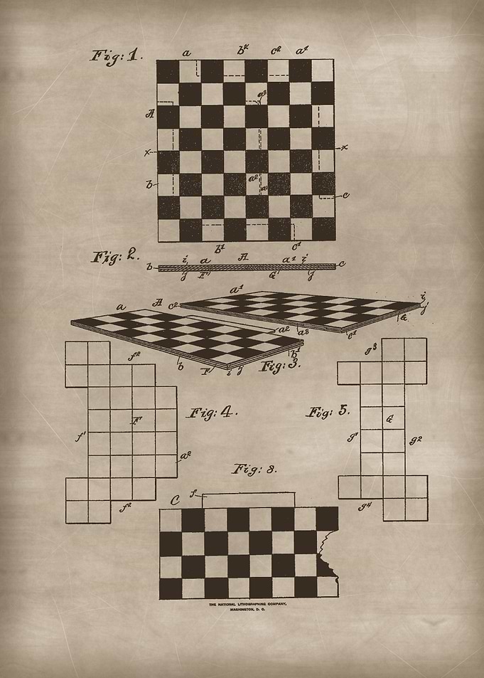 Vintage Checker Board