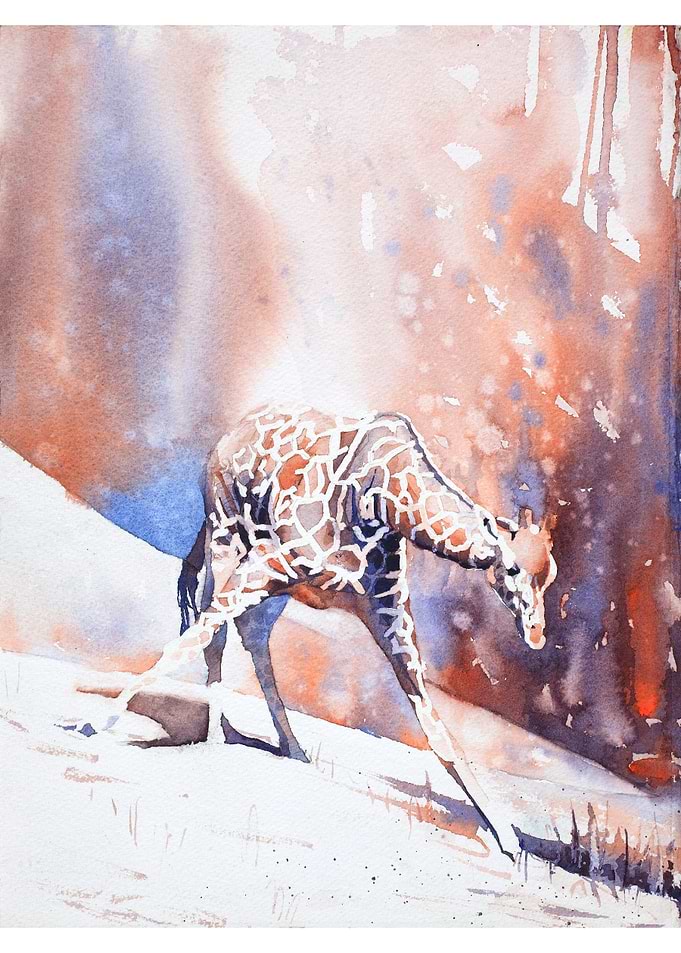Giraffe painting art