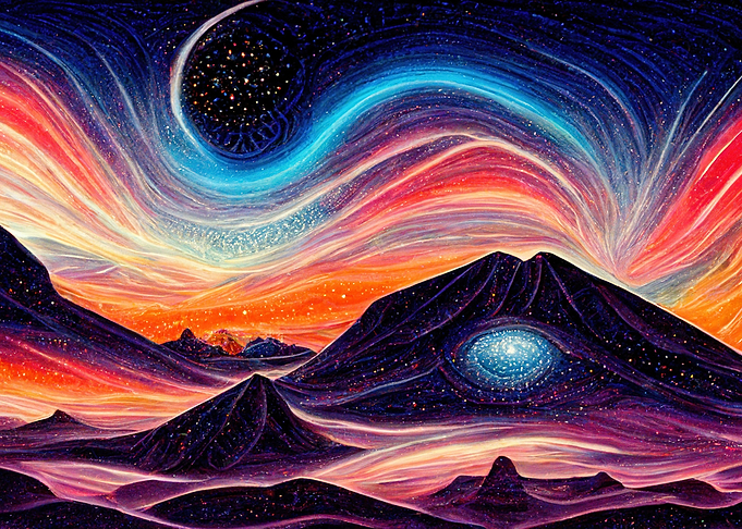 Galactic mountain range