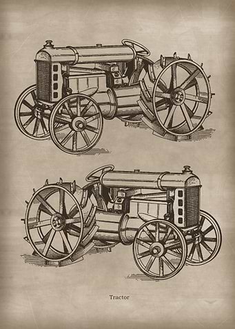 Vintage Tractor Art 2