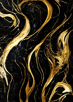 Marble Black Gold Poster