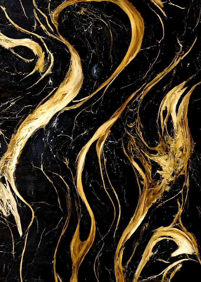 Marble Black Gold Poster
