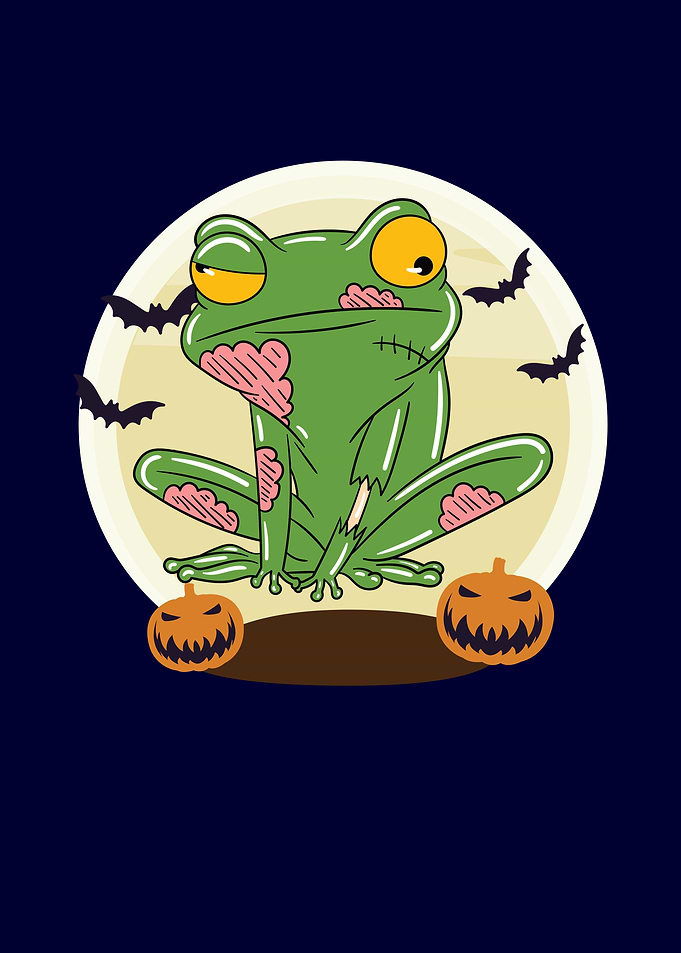 Halloween Zombie Frog