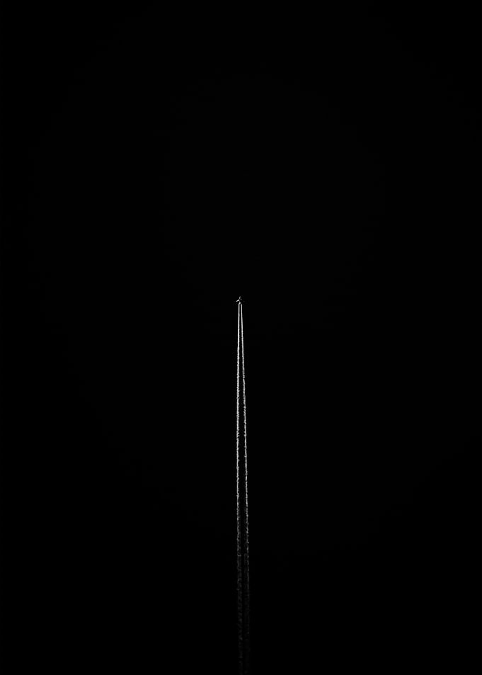 plane through the night