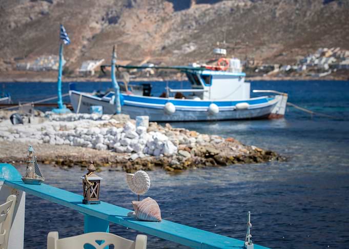 Travel to a Greek island