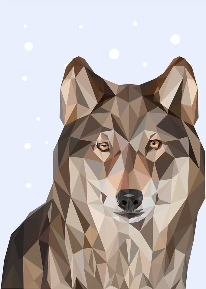Wolf geometric animals