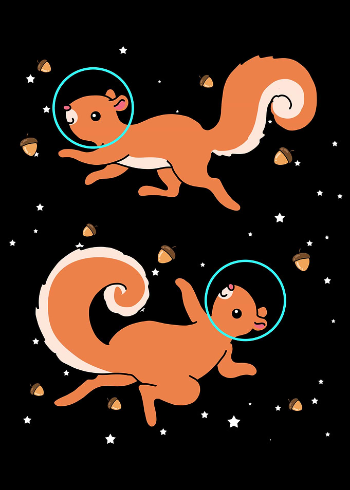 Squirrel Space Astronaut